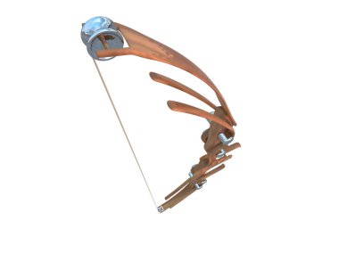 ok yayı beyaz arkaplanda izole edildi