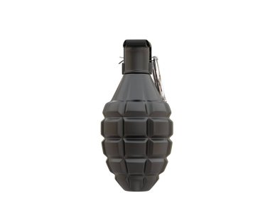 Beyaz arka plan üzerinde izole el bombası