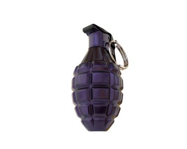 Beyaz arka plan üzerinde izole el bombası
