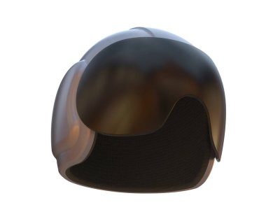 Beyaz arka planda izole edilmiş kask. 3d görüntüleme - illüstrasyon