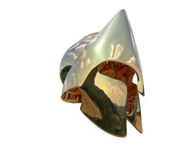 Beyaz bir arka plan üzerinde izole kask