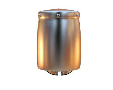 Beyaz arkaplanda izole edilmiş ortaçağ kaskı