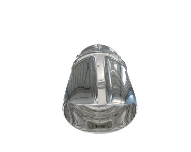 Beyaz arkaplanda izole edilmiş ortaçağ kaskı