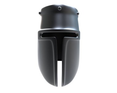 Arka planda izole edilmiş ortaçağ kaskı. 3d görüntüleme - illüstrasyon