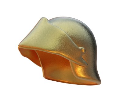 Arka planda izole edilmiş ortaçağ kaskı. 3d görüntüleme - illüstrasyon