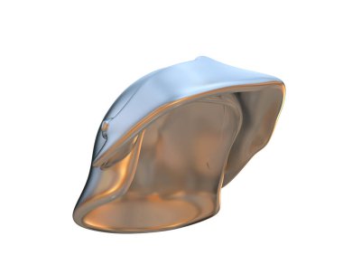 Arka planda izole edilmiş ortaçağ kaskı. 3d görüntüleme - illüstrasyon