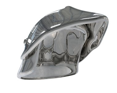 Arka planda izole edilmiş ortaçağ kaskı. 3d görüntüleme - illüstrasyon