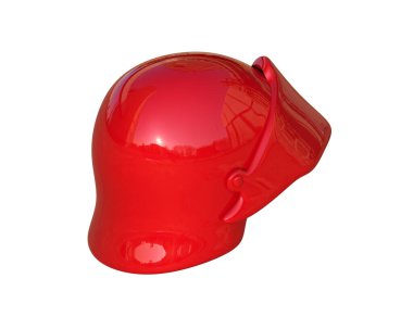 Arka planda izole edilmiş ortaçağ kaskı. 3d görüntüleme - illüstrasyon