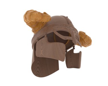 Arka planda izole edilmiş gladyatör kaskı. 3d görüntüleme - illüstrasyon