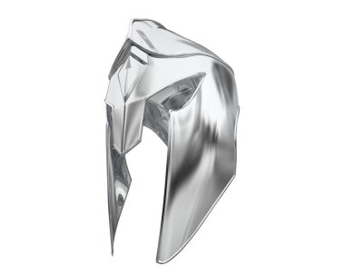 Beyaz arkaplanda Sparta miğferi