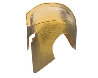 Beyaz arkaplanda Sparta miğferi