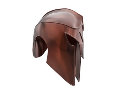 Beyaz arkaplanda Sparta miğferi