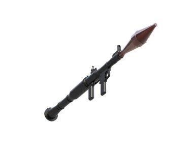 Bomba fırlatıcı arka planda izole edildi. 3d görüntüleme - illüstrasyon