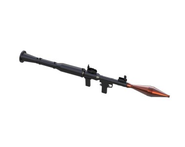 Bomba fırlatıcı arka planda izole edildi. 3d görüntüleme - illüstrasyon