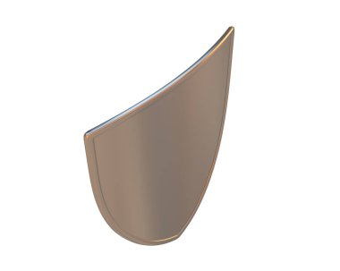 Beyaz arkaplanda kalkan izole edildi 