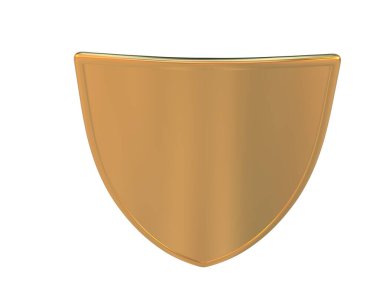 Beyaz arkaplanda kalkan izole edildi 