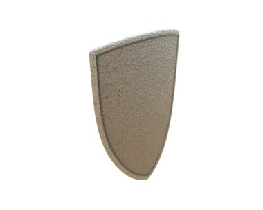 Beyaz arkaplanda kalkan izole edildi 