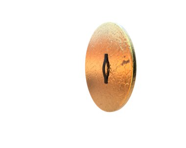 Beyaz arkaplanda kalkan izole edildi 