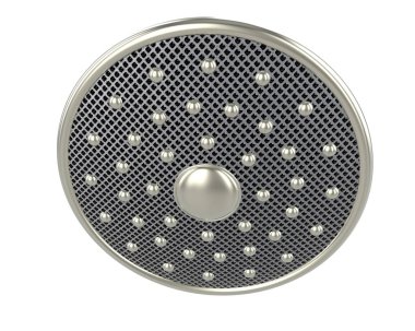 Beyaz arkaplanda kalkan izole edildi 