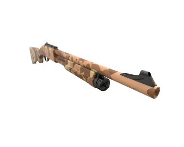 Av tüfeği beyaz arkaplanda izole edildi