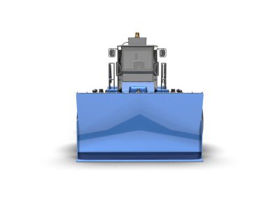 Buldozer arka planda izole edildi. 3d görüntüleme - illüstrasyon