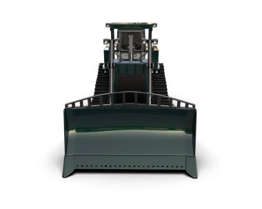 Buldozer arka planda izole edildi. 3d görüntüleme - illüstrasyon