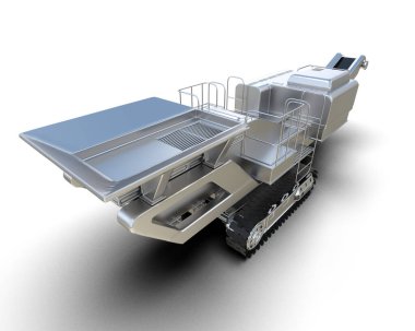 Hasatçı arka planda izole edilmiş. 3d görüntüleme - illüstrasyon