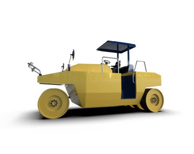 Compactor isolated on background. 3d rendering - illustration
