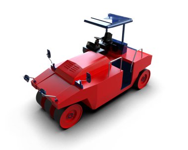 Compactor isolated on background. 3d rendering - illustration
