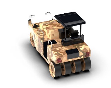 Compactor isolated on background. 3d rendering - illustration