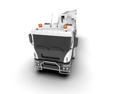 Beton karıştırıcı kamyonu izole edildi. 3B görüntüleme