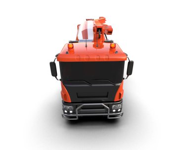 Beton karıştırıcı kamyonu izole edildi. 3B görüntüleme