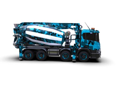 modern kamyon beyaz arka planda izole edildi 3 d illüstrasyon