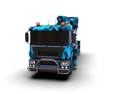 modern kamyon beyaz arka planda izole edildi 3 d illüstrasyon