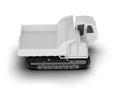 modern kamyon beyaz arka planda izole edildi 3 d illüstrasyon