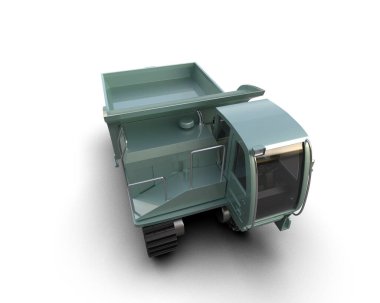 modern kamyon beyaz arka planda izole edildi 3 d illüstrasyon