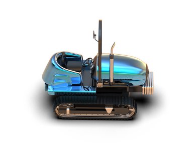 Mini sürüngen beyaz arka planda izole edilmiş. 3d görüntüleme - illüstrasyon