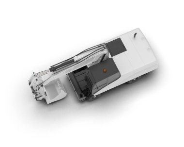 Kazıcı arka planda izole edildi. 3d görüntüleme - illüstrasyon