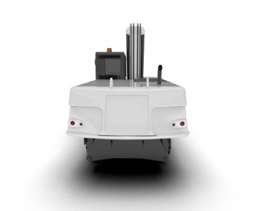 Kazıcı arka planda izole edildi. 3d görüntüleme - illüstrasyon