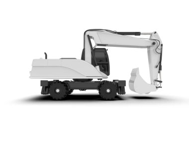 Kazıcı arka planda izole edildi. 3d görüntüleme - illüstrasyon