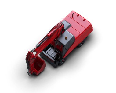 Kazıcı arka planda izole edildi. 3d görüntüleme - illüstrasyon