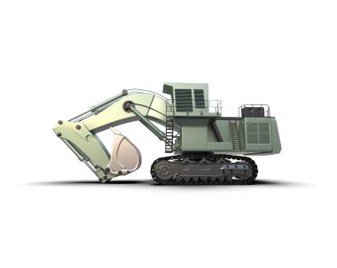 Kazıcı arka planda izole edildi. 3d görüntüleme - illüstrasyon