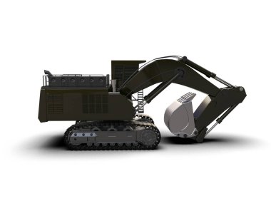 Kazıcı arka planda izole edildi. 3d görüntüleme - illüstrasyon