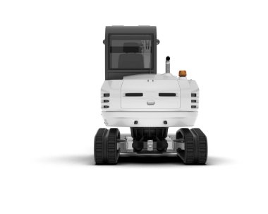 Küçük kazıcı beyaz arkaplanda izole edildi. 3d görüntüleme - illüstrasyon