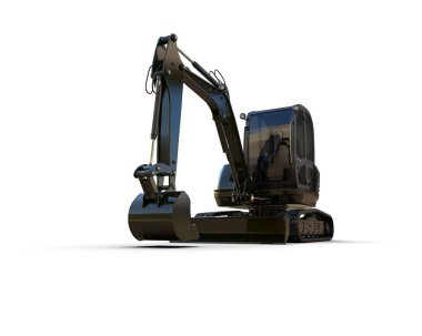 Kazıcı arka planda izole edildi. 3d görüntüleme - illüstrasyon