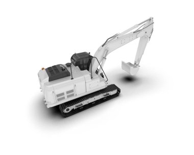 Kazıcı arka planda izole edildi. 3d görüntüleme - illüstrasyon