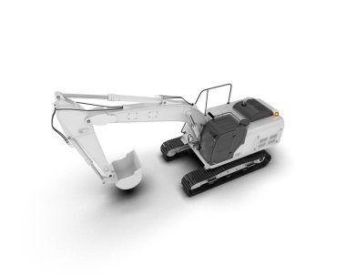 Kazıcı arka planda izole edildi. 3d görüntüleme - illüstrasyon