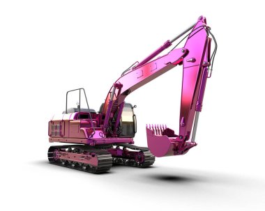 Kazıcı arka planda izole edildi. 3d görüntüleme - illüstrasyon