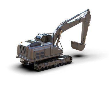 Kazıcı beyaz arka planda izole edilmiş. 3d görüntüleme - illüstrasyon