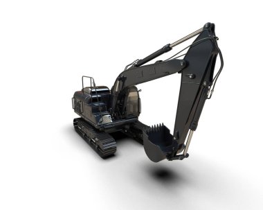 Kazıcı beyaz arka planda izole edilmiş. 3d görüntüleme - illüstrasyon